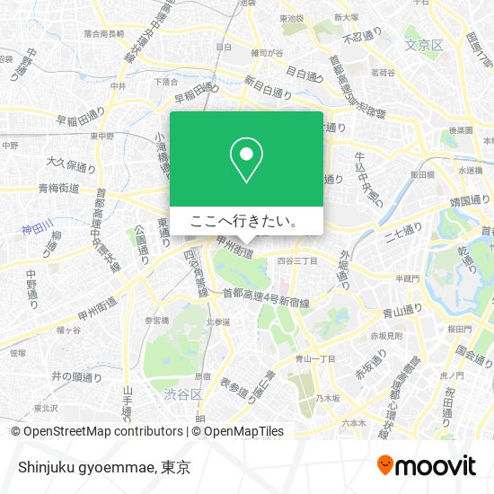 Shinjuku gyoemmae地図