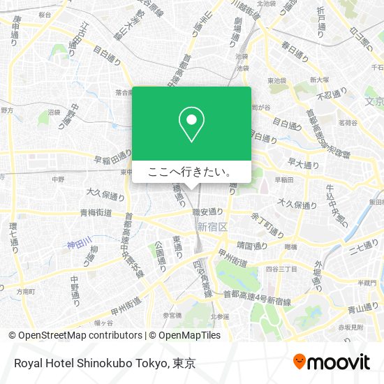 Royal Hotel Shinokubo Tokyo地図