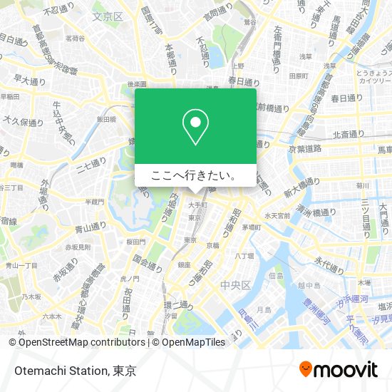Otemachi Station地図