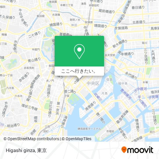 Higashi ginza地図