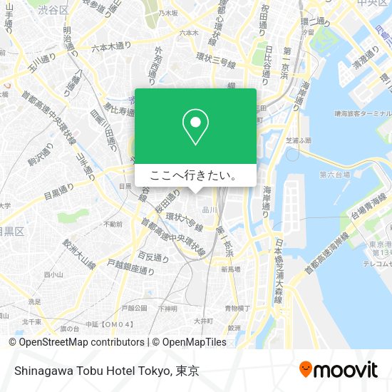 Shinagawa Tobu Hotel Tokyo地図