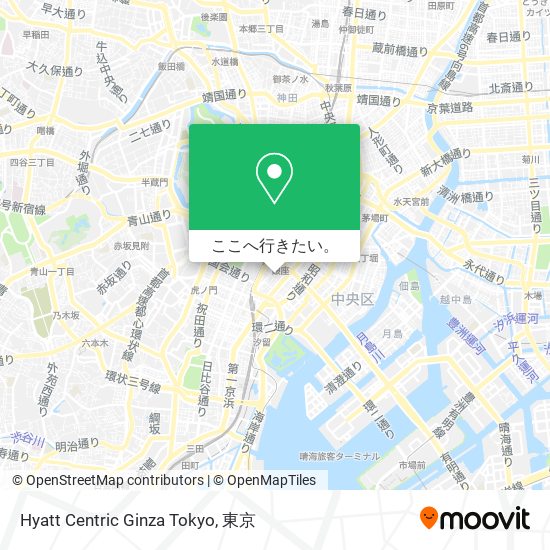 Hyatt Centric Ginza Tokyo地図