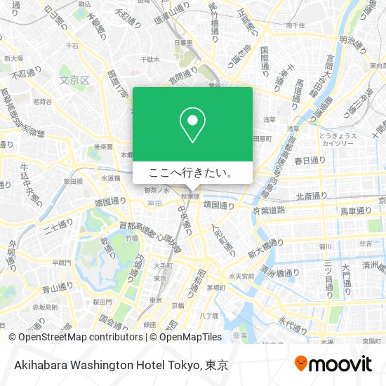 Akihabara Washington Hotel Tokyo地図