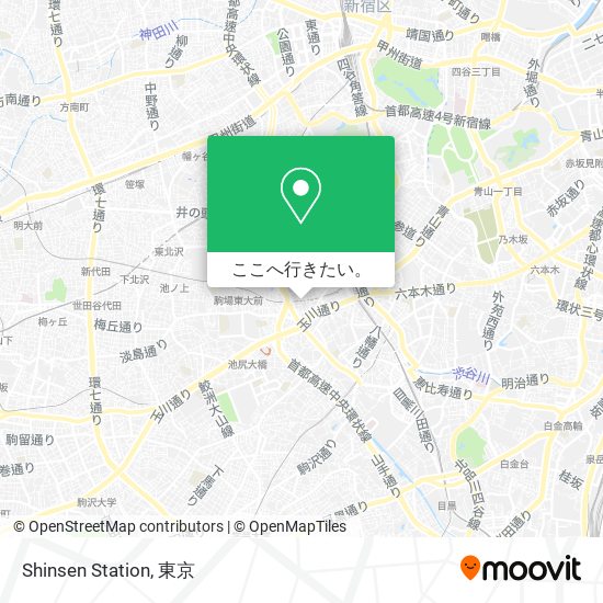Shinsen Station地図