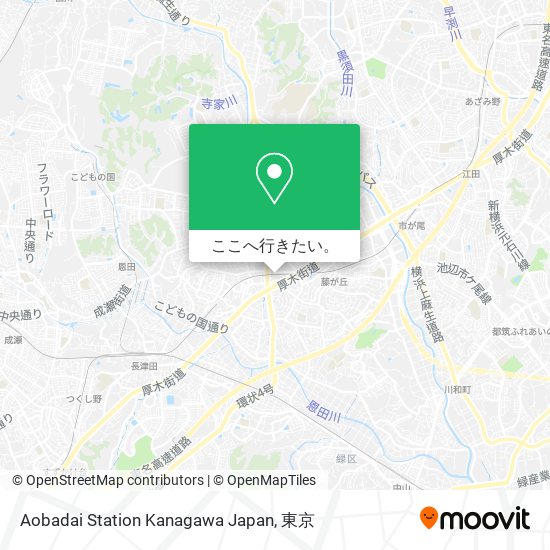 Aobadai Station Kanagawa Japan地図