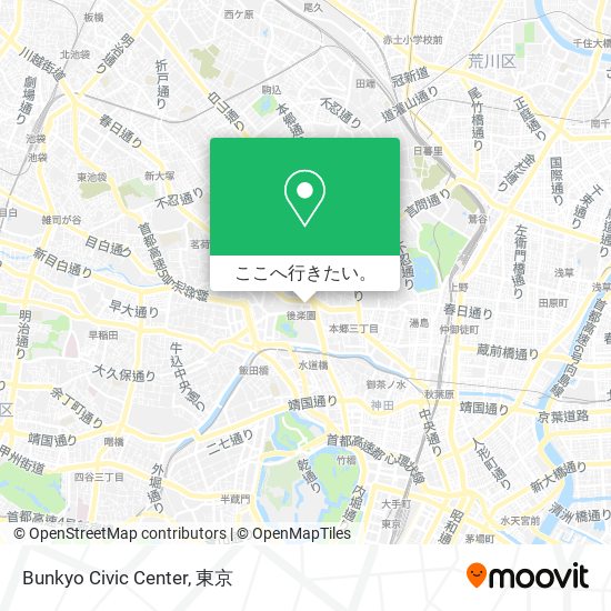 Bunkyo Civic Center地図