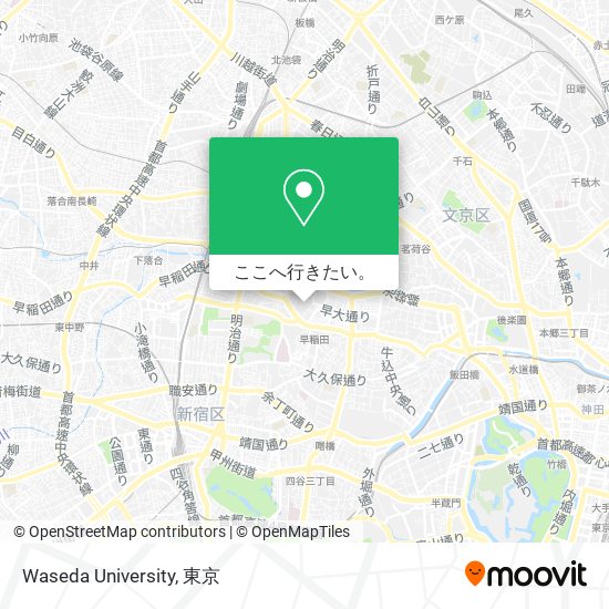 Waseda University地図