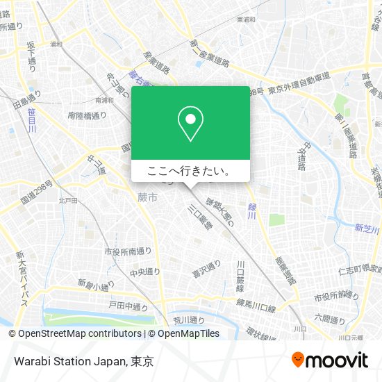 Warabi Station Japan地図