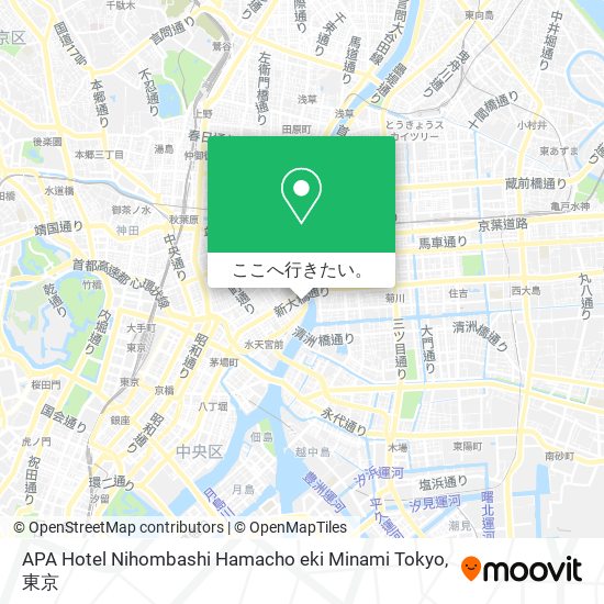 APA Hotel Nihombashi Hamacho eki Minami Tokyo地図