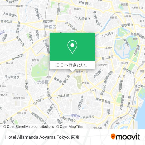 Hotel Allamanda Aoyama Tokyo地図