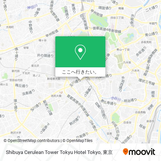 Shibuya Cerulean Tower Tokyu Hotel Tokyo地図
