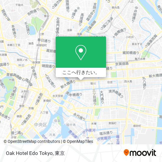 Oak Hotel Edo Tokyo地図