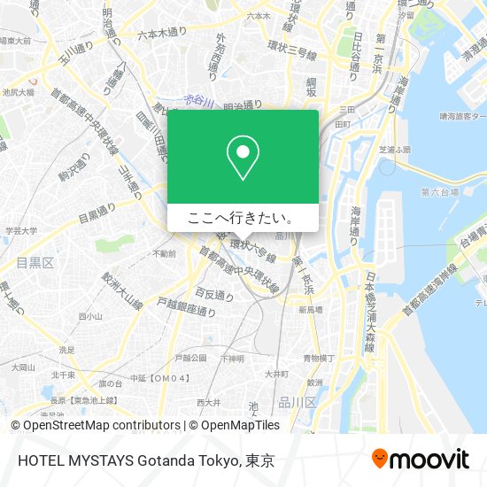 HOTEL MYSTAYS Gotanda Tokyo地図