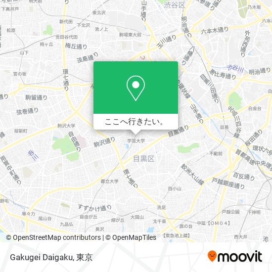 Gakugei Daigaku地図