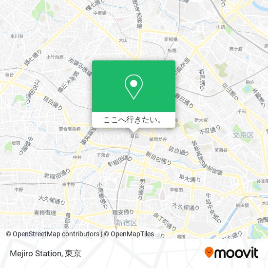 Mejiro Station地図