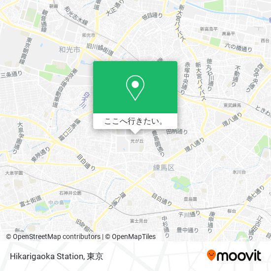 Hikarigaoka Station地図