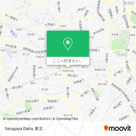 Setagaya Daita地図