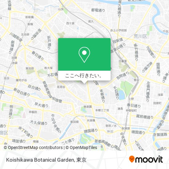 Koishikawa Botanical Garden地図