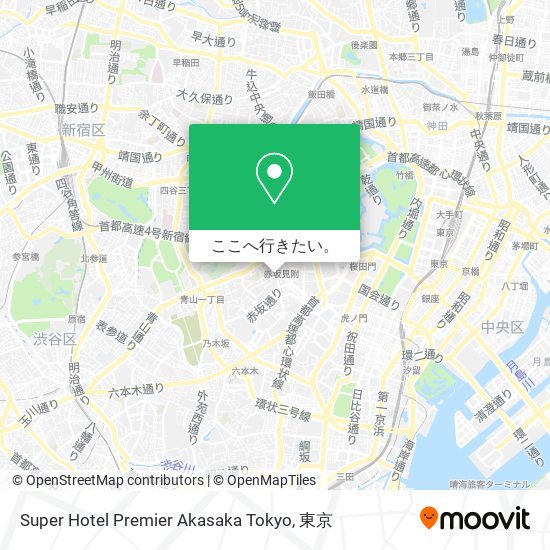 Super Hotel Premier Akasaka Tokyo地図