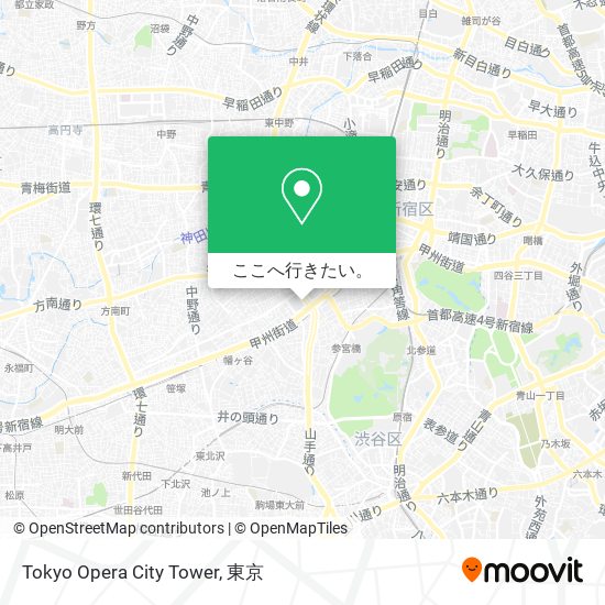 Tokyo Opera City Tower地図