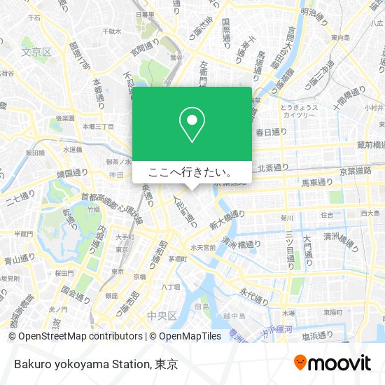 Bakuro yokoyama Station地図