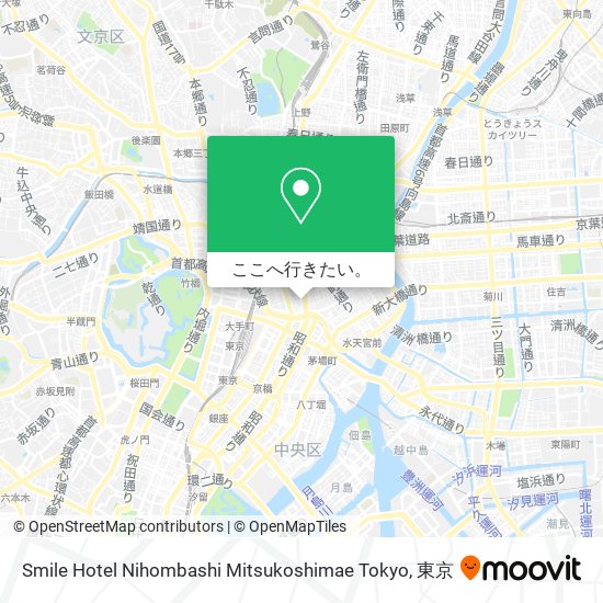 Smile Hotel Nihombashi Mitsukoshimae Tokyo地図