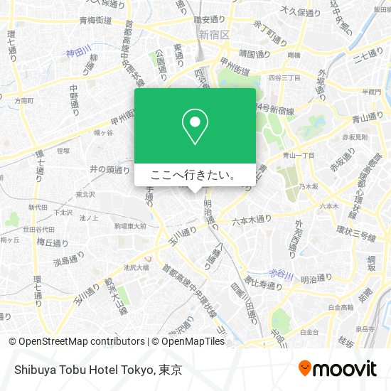 Shibuya Tobu Hotel Tokyo地図
