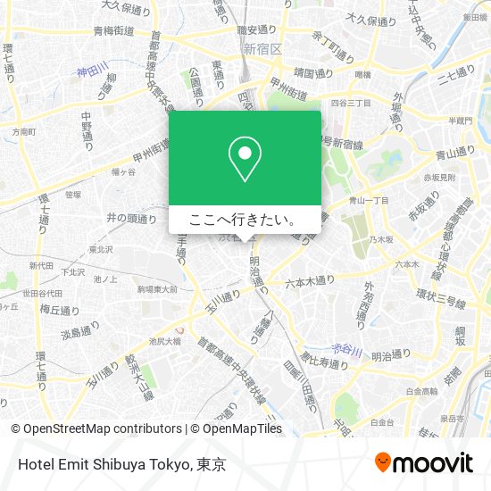 Hotel Emit Shibuya Tokyo地図