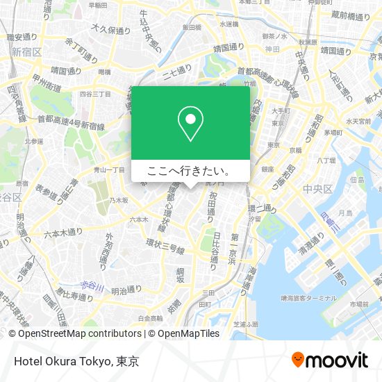 Hotel Okura Tokyo地図