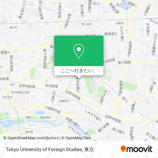 Tokyo University of Foreign Studies地図