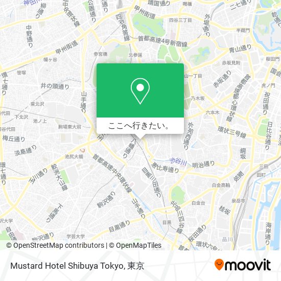 Mustard Hotel Shibuya Tokyo地図