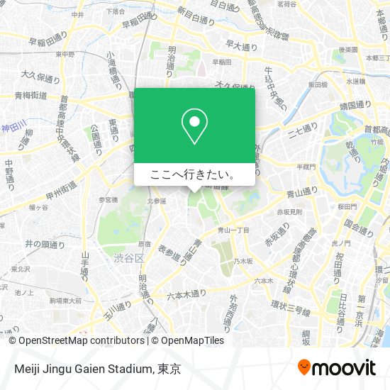 Meiji Jingu Gaien Stadium地図