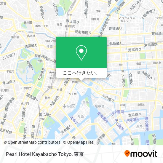 Pearl Hotel Kayabacho Tokyo地図