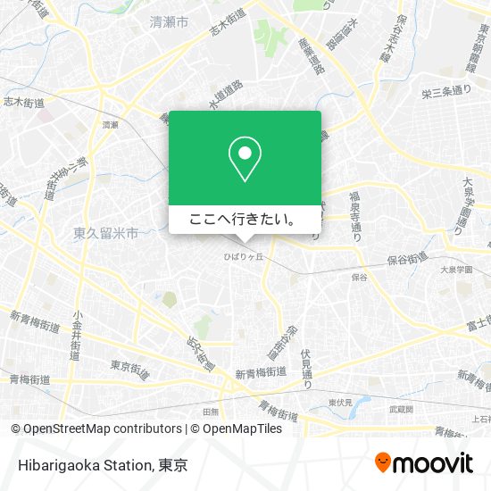 Hibarigaoka Station地図