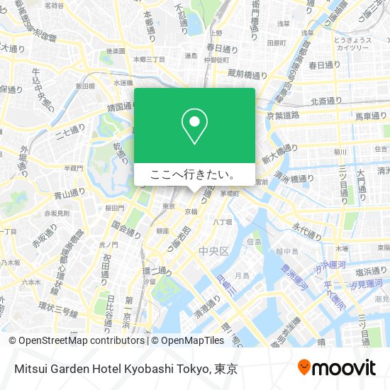 Mitsui Garden Hotel Kyobashi Tokyo地図