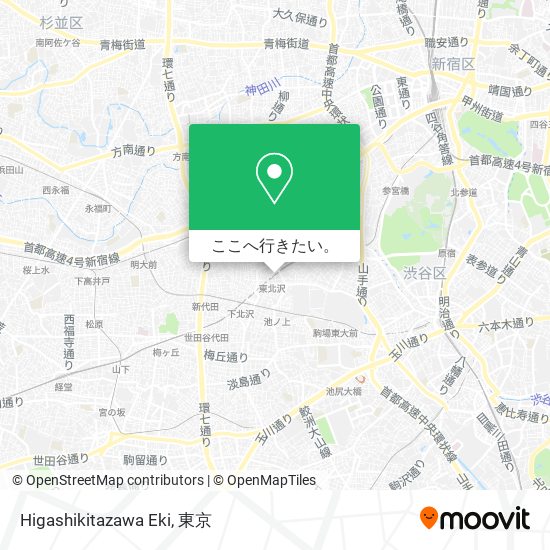 Higashikitazawa Eki地図