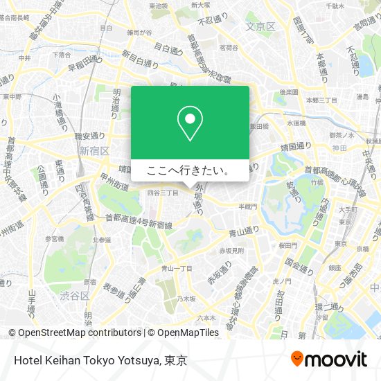 Hotel Keihan Tokyo Yotsuya地図