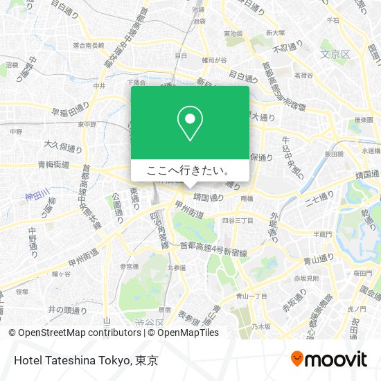 Hotel Tateshina Tokyo地図