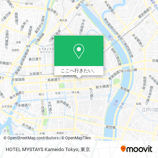 HOTEL MYSTAYS Kameido Tokyo地図