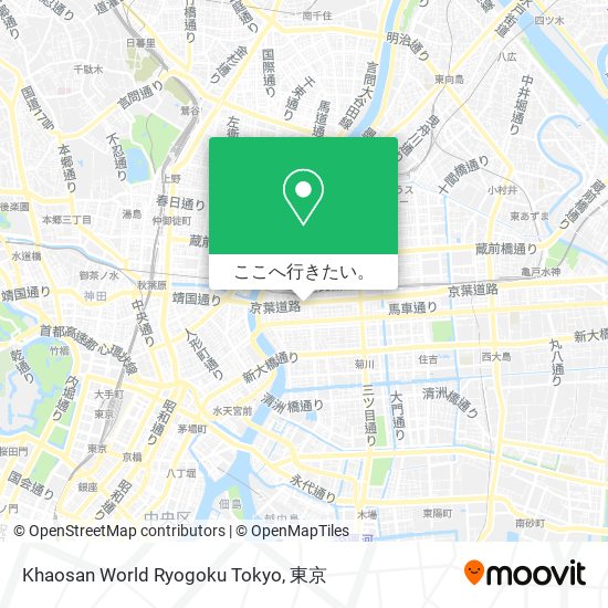 Khaosan World Ryogoku Tokyo地図
