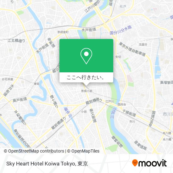 Sky Heart Hotel Koiwa Tokyo地図