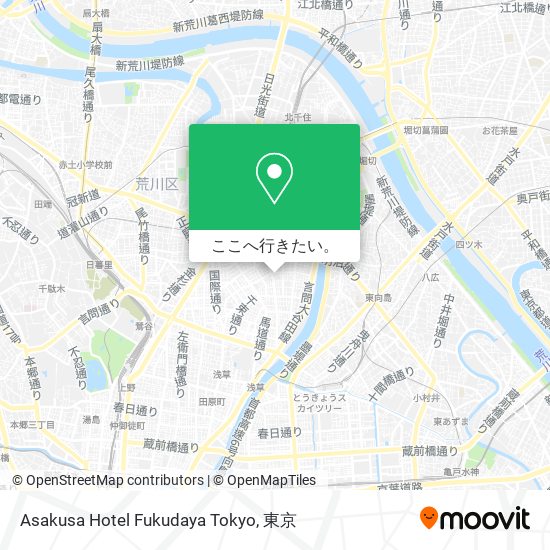 Asakusa Hotel Fukudaya Tokyo地図
