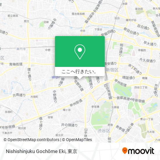 Nishishinjuku Gochōme Eki地図