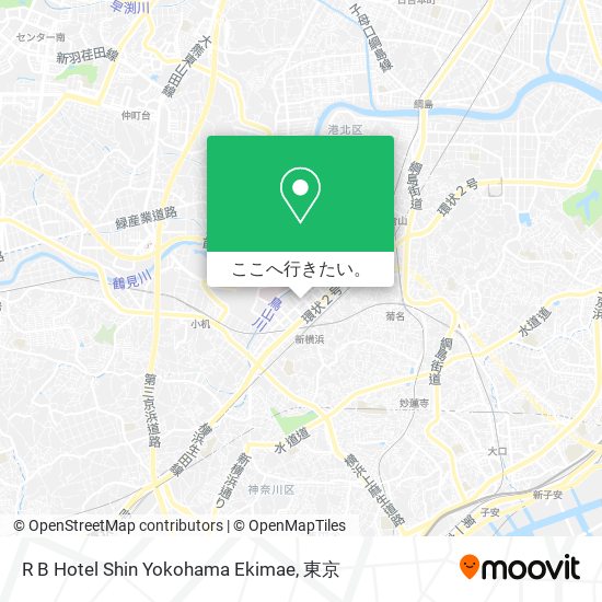 R B Hotel Shin Yokohama Ekimae地図