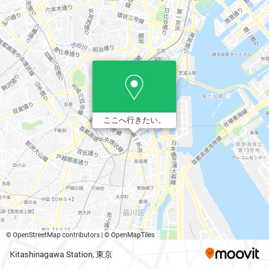 Kitashinagawa Station地図