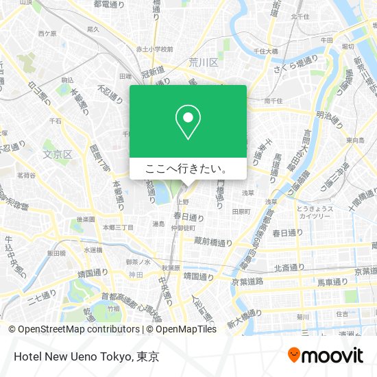 Hotel New Ueno Tokyo地図