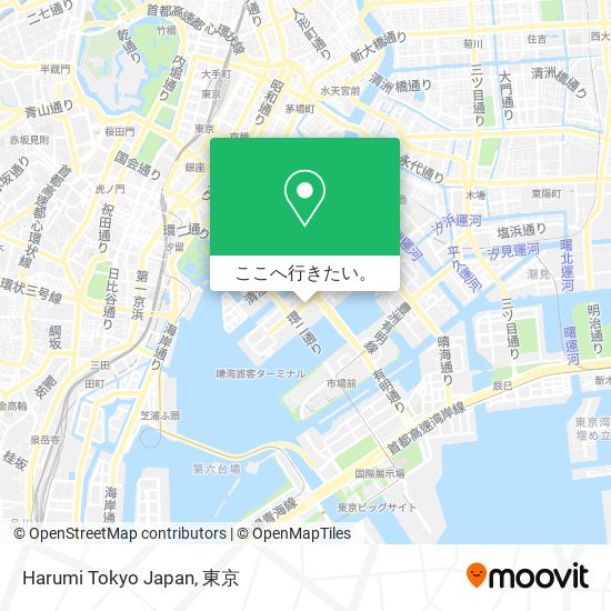 Harumi Tokyo Japan地図