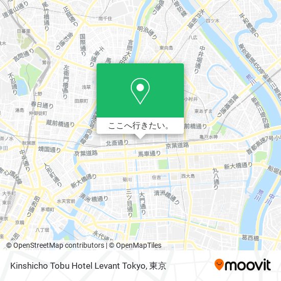 Kinshicho Tobu Hotel Levant Tokyo地図