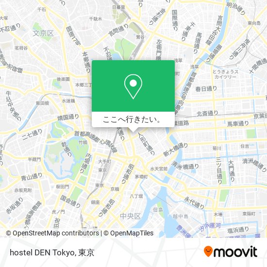 hostel DEN Tokyo地図