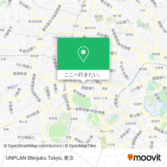 UNPLAN Shinjuku Tokyo地図